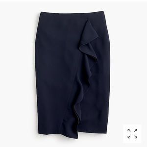 J.Crew Ruffle Pencil Skirt